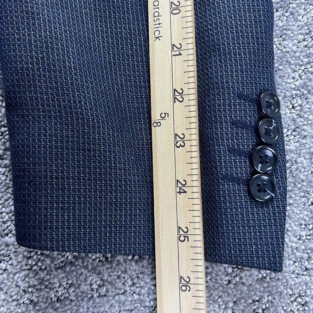 Baroni Couture Blazer wool & Silk Size 48R Two Button Double Vented‎ Jacket